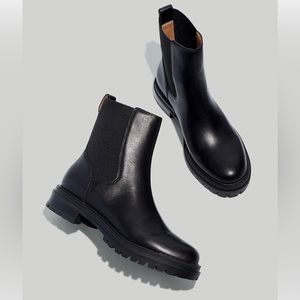Madewell The Bradley Chelsea Lugsole Boot size 6h in True Black